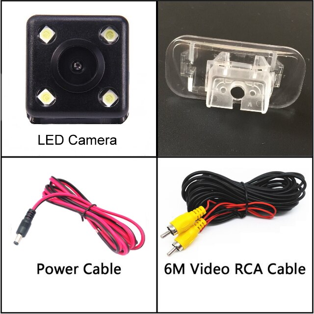 Yazh hd ccd achteruitrijcamera voor mercedes-benz a-  w245 w169 radio achteruitrijcamera, waterdichte nachtzichtcamera: 4 led