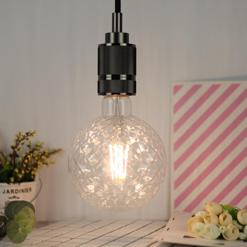 DishyKooker 220V 4W E27 G125 ananas LED Edison ampoule blanc Antique lampe décorative