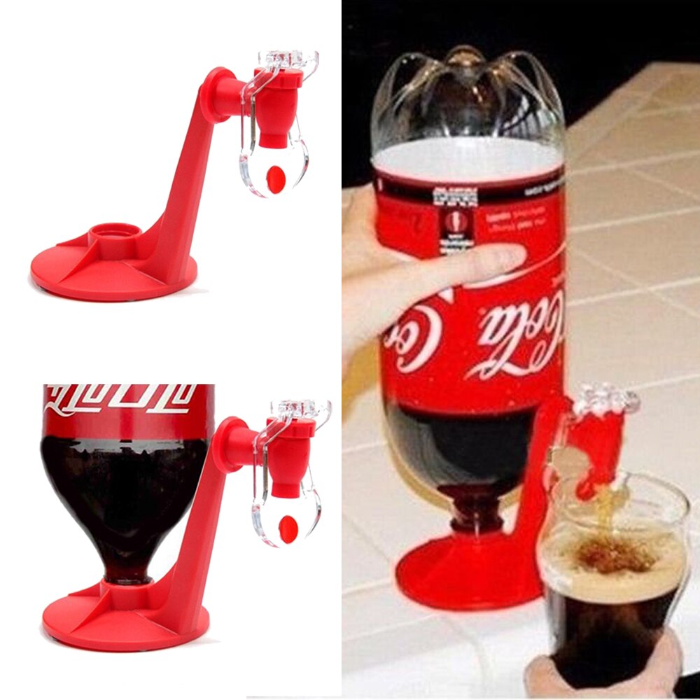 Novelty Saver Soda Dispenser Bottle Coke Upside Down Drinking Water Dispense Machine For Gadget Party Home Bar