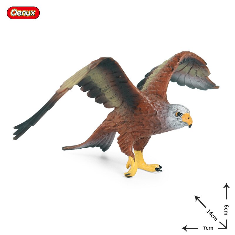 7*14*6Cm Kinderen Simulatie Diermodel Speelgoed Effen Statische Plastic Vogel Vleugels Eagle Zee Eagle Scène decoratie