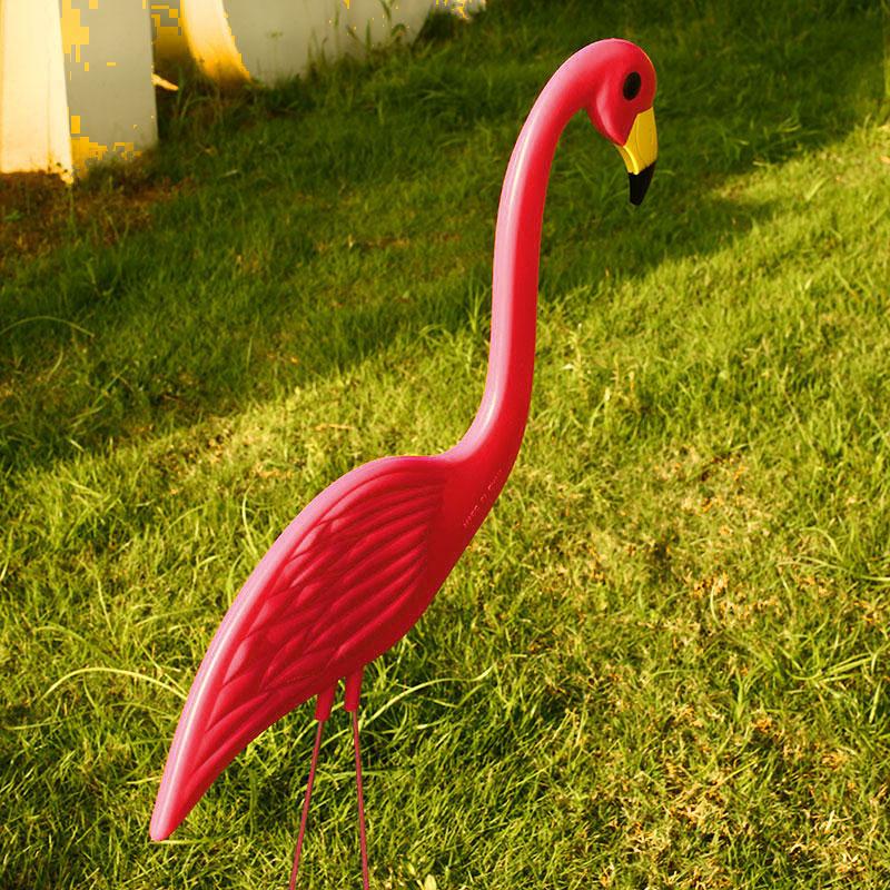 Flamingo Figurines Flamingo Ornament Plastic Flamingo Lawn Decoration Beautiful Wedding Decorate Lifelike Artificial Arts
