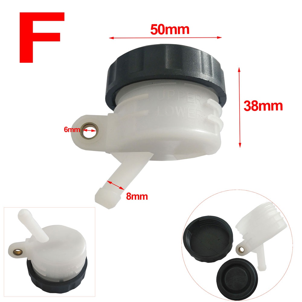 Universale Del Motociclo Leva Freno Serbatoio Olio Freno A Piede Cilindro maestro Tazza di Olio Bottiglia di Fluido Serbatoio sporco bicicletta scooter Pitbike: marrone