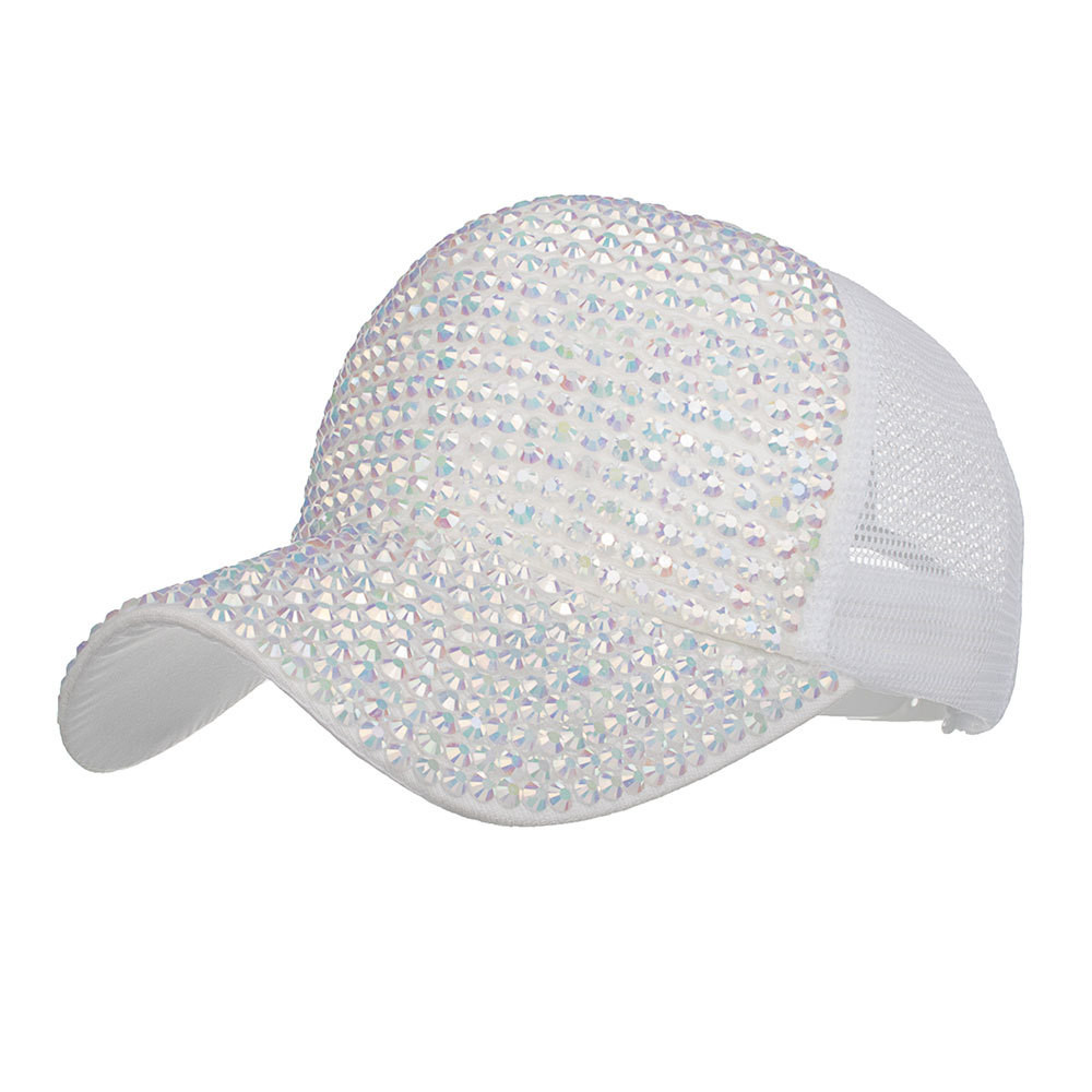 Kvinder rhinestone hatte kvindelig snapback baseball kasket bling diamanthue beklædningstilbehør czapka z daszkiem