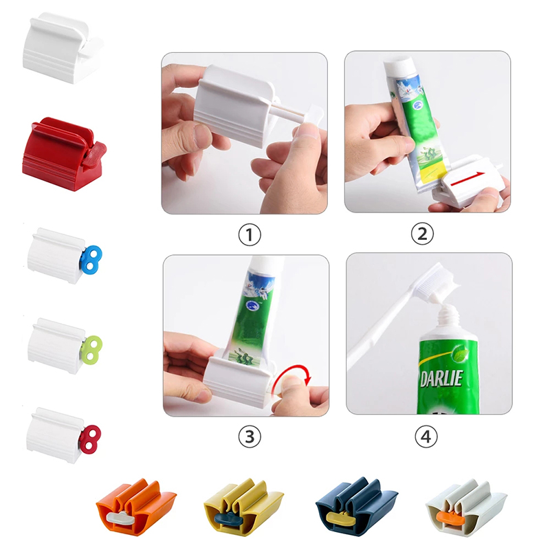 tandpasta knijper tube uitknijper toothpaste squeezer badkamer accessoires tandpasta dis Rolling Tandpasta Apparaat Buis Dispenser Houder Multifunctionele Plastic Gezichtsreiniger Knijper Pers Voor Badkamer Accessoires