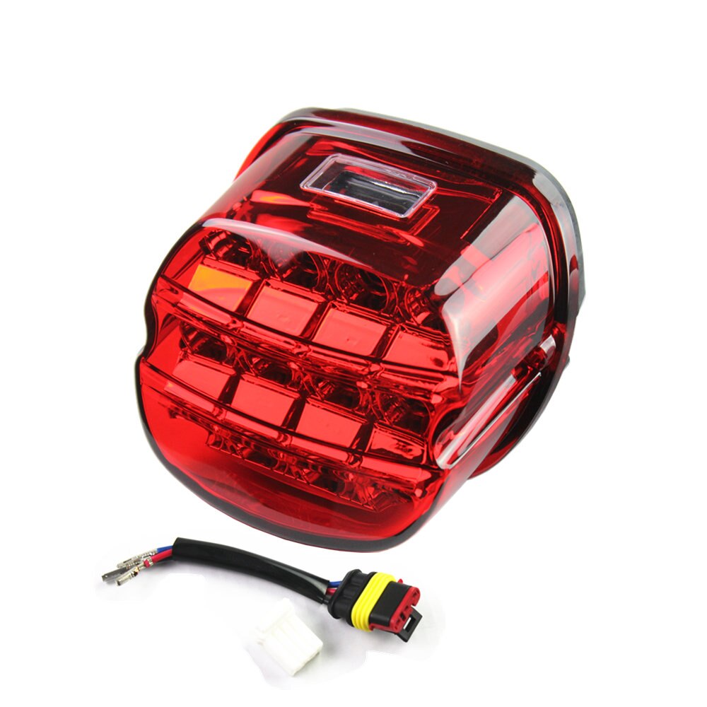 Led Rem Achterlicht Motorfiets Voor Flstf Night Train Touring Softail Sportster Road King Electra Road Glide: Red