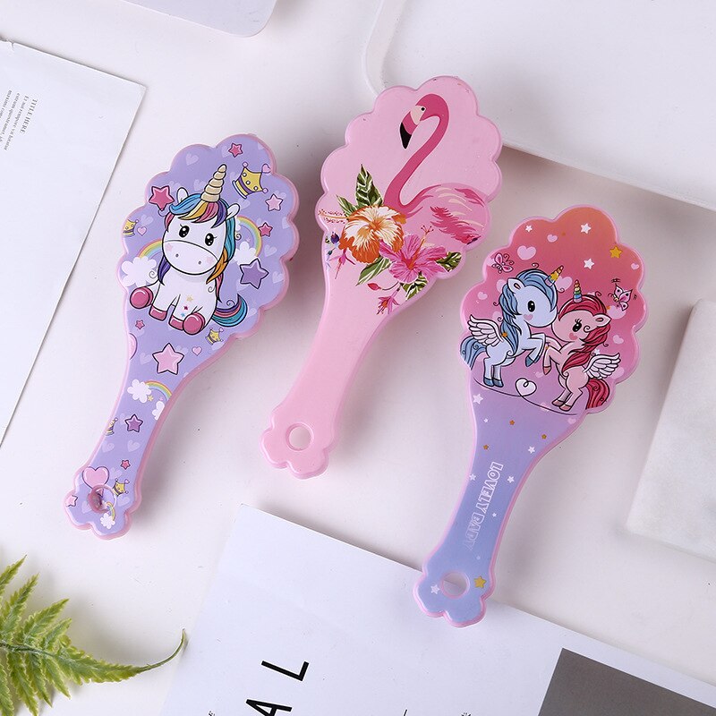 Brosse à cheveux Anti-nœud pour enfants, peigne de Massage à coussin d&#39;air licorne de dessin animé mignon, peigne de coiffure pour enfants, brosse à cheveux pour bébé