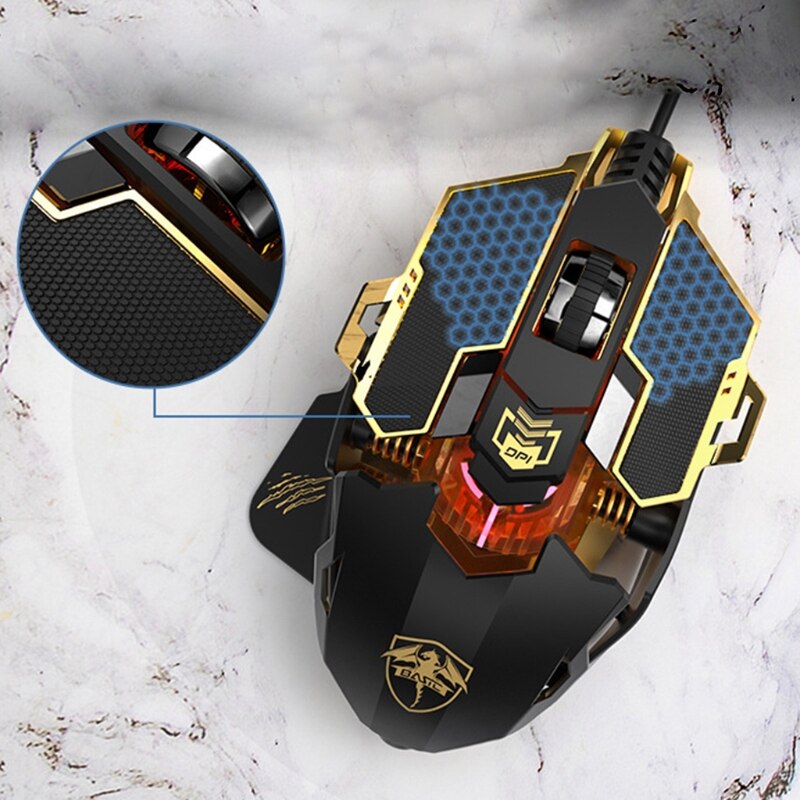 4 Gear DPI Adjustable Wired Programmable Mechanical Mouse RGB LED Breathing Light Gaming Mouse Computer Laptop Accessory