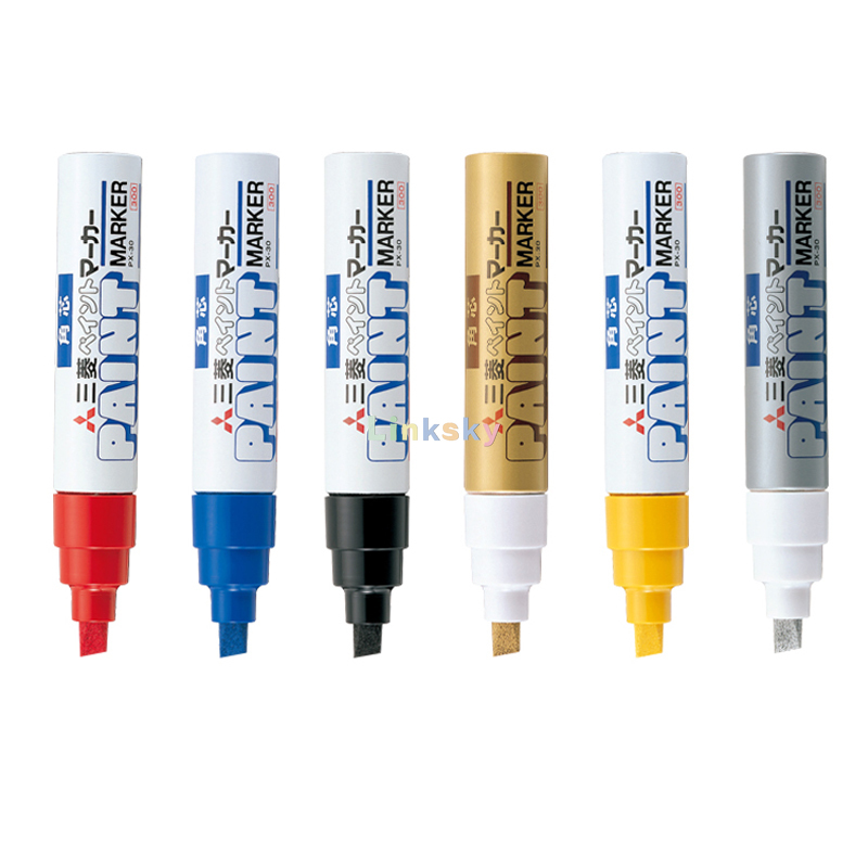 Uni-paint Oil Based Paint Marker , Multi Surface Marking Pen (px-30) Broad Point ,Quick Drying Ink Marks Opaque,non-toxic