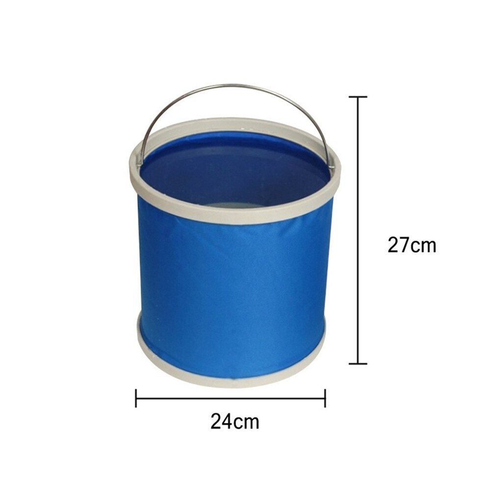 Portable Water Bucket Foldable Outdoor Travel Camping Hiking Fishing Water Storage Container Drinking Picnic Barrel: 11L