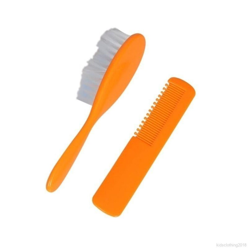 Baby Care Pure Baby Wooden Brush Comb Brush Baby Hairbrush Newborn Hair Brush Infant Comb Head Massager: Orange