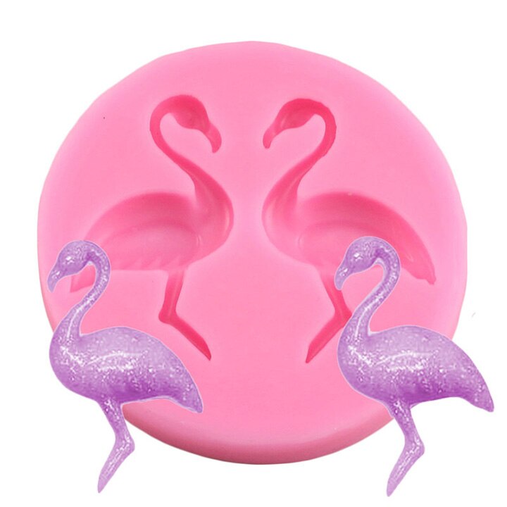 Moule en Silicone flamant rose, fleur, tortue, feuille, chocolat, Fondant, fête d&#39;été, outils de décoration de gâteaux, résine, argile: CC405