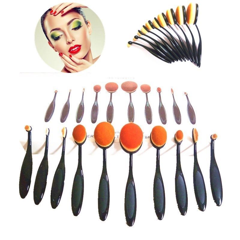 1 stk makeup børste tandbørste stor størrelse 16cm bløde makeup børster foundation ovale børster makeup værktøj børste sæt