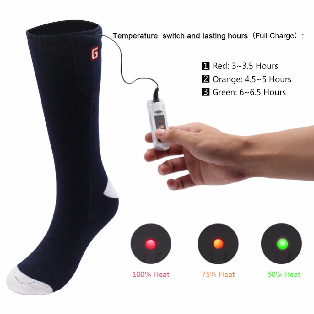 GV Elektrische Heizung Socken, Weihnachten Warme Socken Männer Frauen 3,7 V Akku Beheizte Socken in Winter