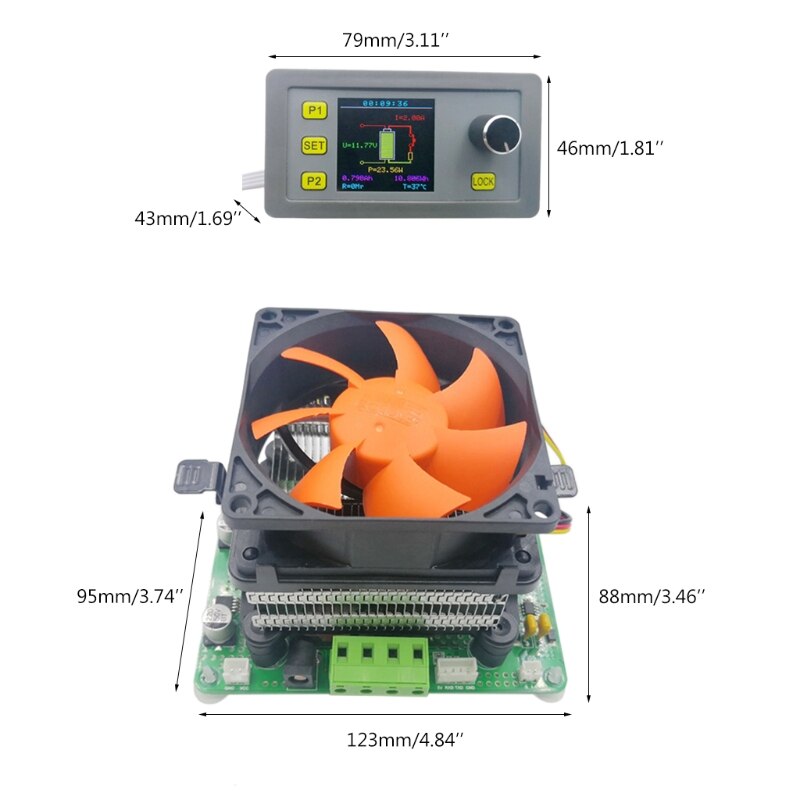 150W Constant Current Adjustable Electronic Load 100V 10A Battery Tester Discharge Capacity Voltage Current Power Tester Meter