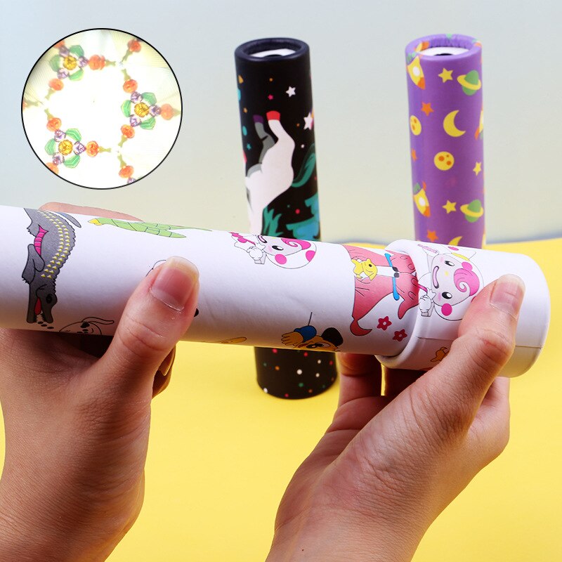 Kids 19cm Scalable Rotation Kaleidoscope Magic Changeful Adjustable Fancy Colored World Toys For Children Autism Puzzle Toys