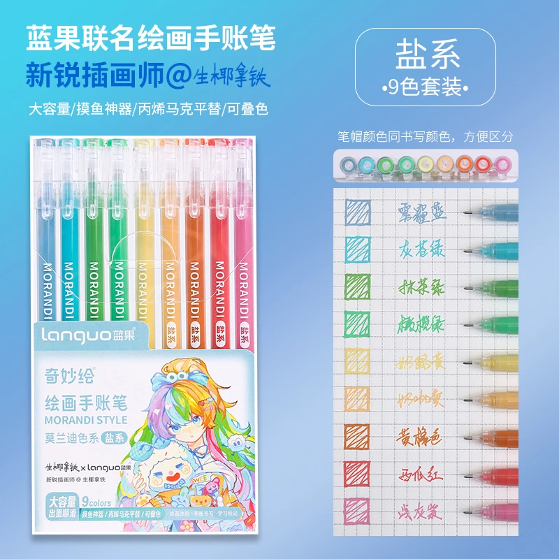 Marcadores de colores kawaii para estudiantes, bolígrafos de pintura estética, bonitos suministros de papelería de oficina, bolígrafo de gel: Amarillo claro