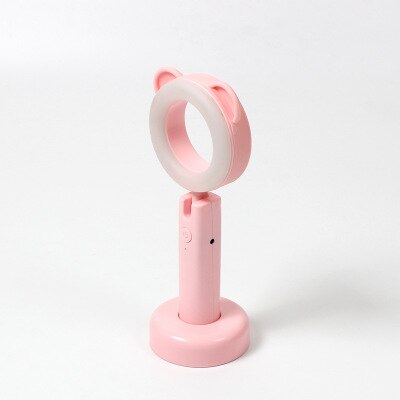 Moderne Minimalistische Led Nachtlampje Oplaadbare Oogbescherming Student Leren Dimmen Tafellamp Creatieve Cartoon Leeslamp: bear  pink