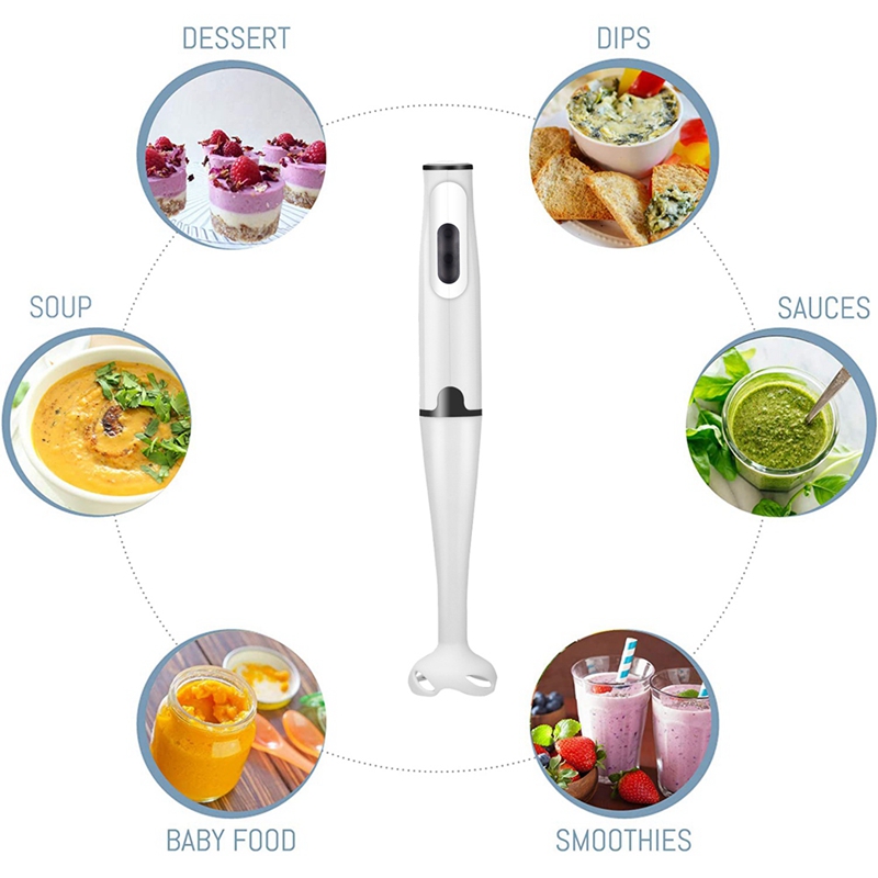 Immersion Blender 300-Watt Turbo Stick Hand Blender, Powerful Ice Crushing Purees Smoothies, EU Plug