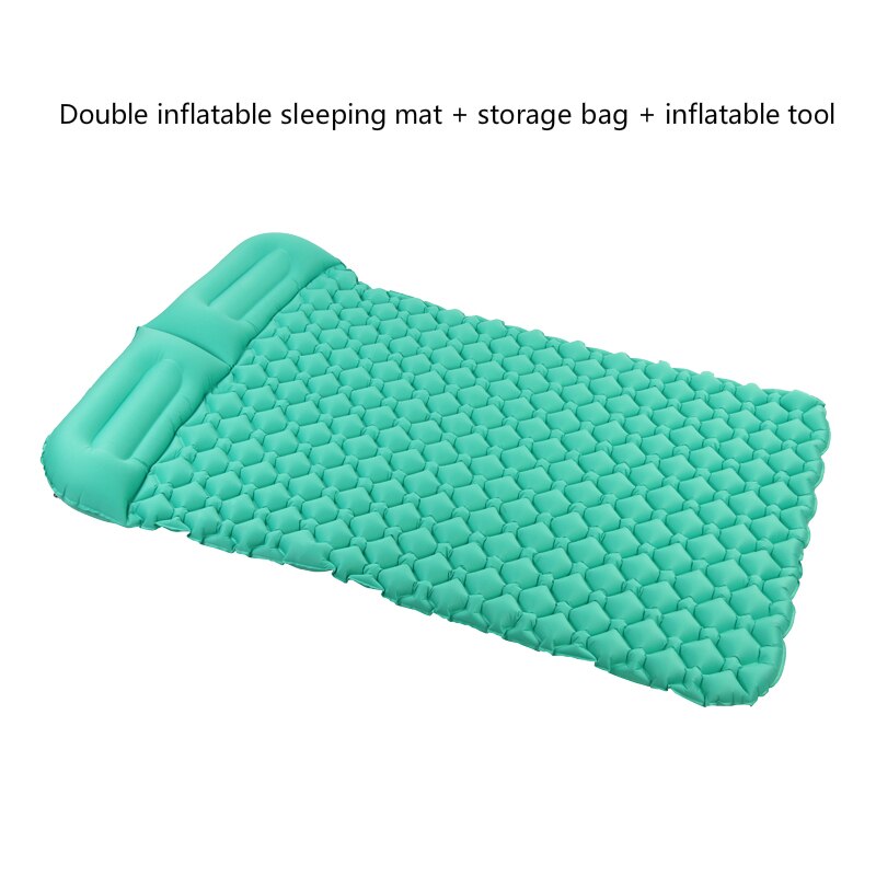 Opblaasbare Kamp Matras/Self Opblaasbare Matrassen/Opblaasbare Matras Slapen Pad Outdoor 2 Persoon Kamp Mat Tent Mat Reizen: Licht Groen