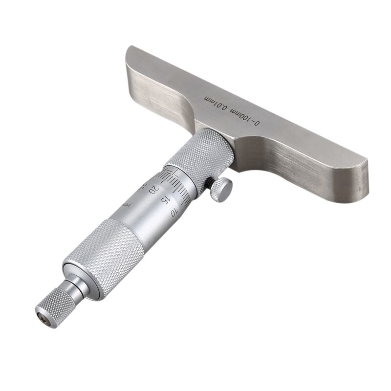 Micrómetro de profundidad de 0-100MM, micrómetro de profundidad, herramienta de medición precisa, herramienta de medición de diámetro interior pequeño