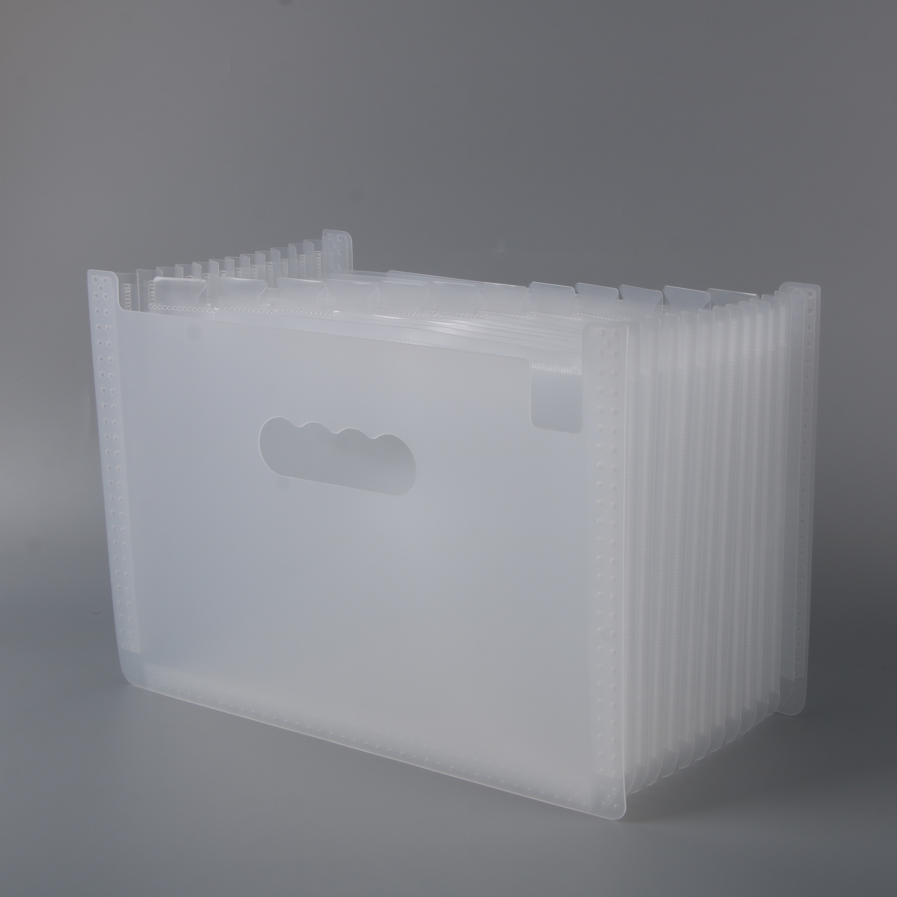 A4 large capacity folder file package Paper Organizer Storage Holder Multilayer Expanding Box School Office: transparent