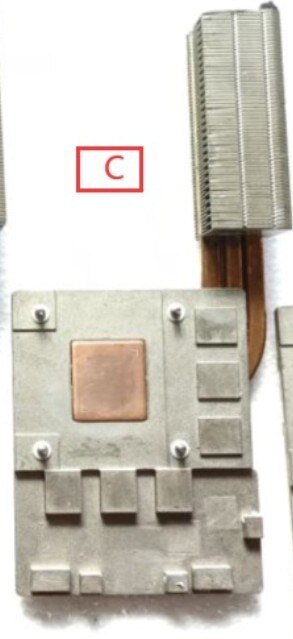 Original laptop CPU cooler GPU cooler heatsink cooling fan For MSI GT60 MS-16F3 MS-1762 GT70 GT780 1761 1762: C GPU heatsink