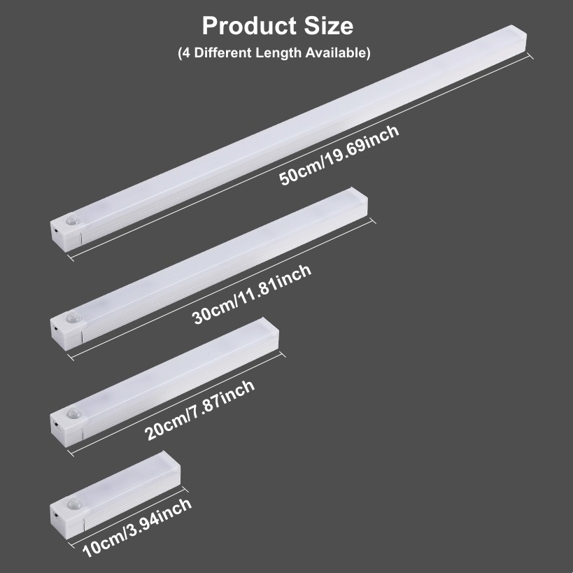 Led-plakbare oplaadbare nachtlamp met bewegingssensor, draagbare lamp voor buiten, bureau, pianokamer, club, studentenkamer.