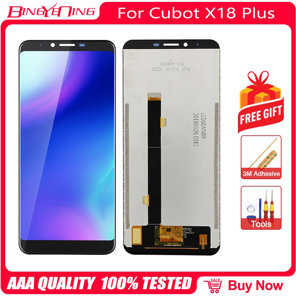Original para Cubot X18 Plus LCD y Digitalizador de pantalla táctil con módulo de pantalla de visualización de Marco reparación accesorios piezas