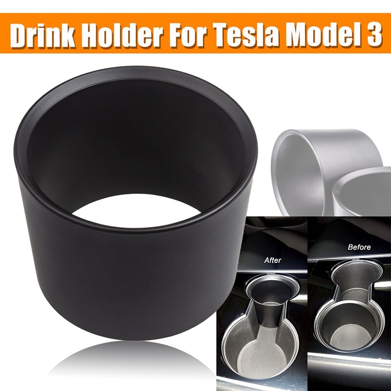 Vannkoppholder dekselinnsats utvidelsesholder koppholderinnsatser passer til de fleste flasker biltilbehør til tesla modell 3 center co