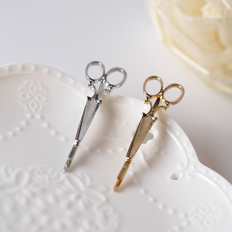 Ciseaux créatifs forme femmes dame filles pince à cheveux délicate épingle à cheveux Barrette cheveux accessoires décorations
