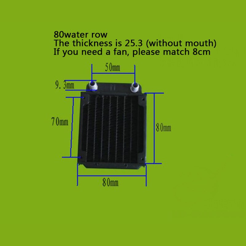 water cooling radiator water cooling radiator with fans Can be used with 80 fans Water cooling system