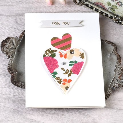 4pcs Flower Mini Greeting Card Happy Birthday Small Card Kids Good Luck Message For You Card: MINI-1921 II 05