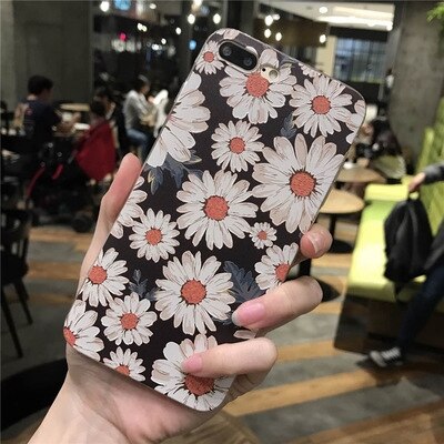 Geschilderde Bloemen Zonnebloem Case Voor Iphone 8 Plus Sunflowr Telefoon Voor Iphone 8 s Plus 7 8 6 6 s 6 sPlus 8 plus Telefoon Beschermende Gevallen: for iphone 7plus 8p