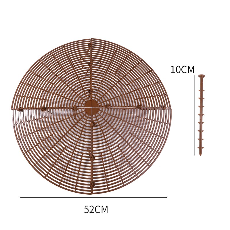 1Pc Plant Pot Bodem Guard Met Nagels Plant Pot Rooster Bloem Pot Cover Baby Veiligheid Muis Tuin Home Plant protector: brown L Round