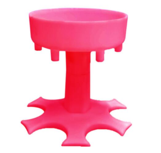 6 Shot Glass Dispenser Holder Caddy Liquor Dispenser Portable Dispenser Party Bar Accessory Drinking Games Glass Dispenser: Pink