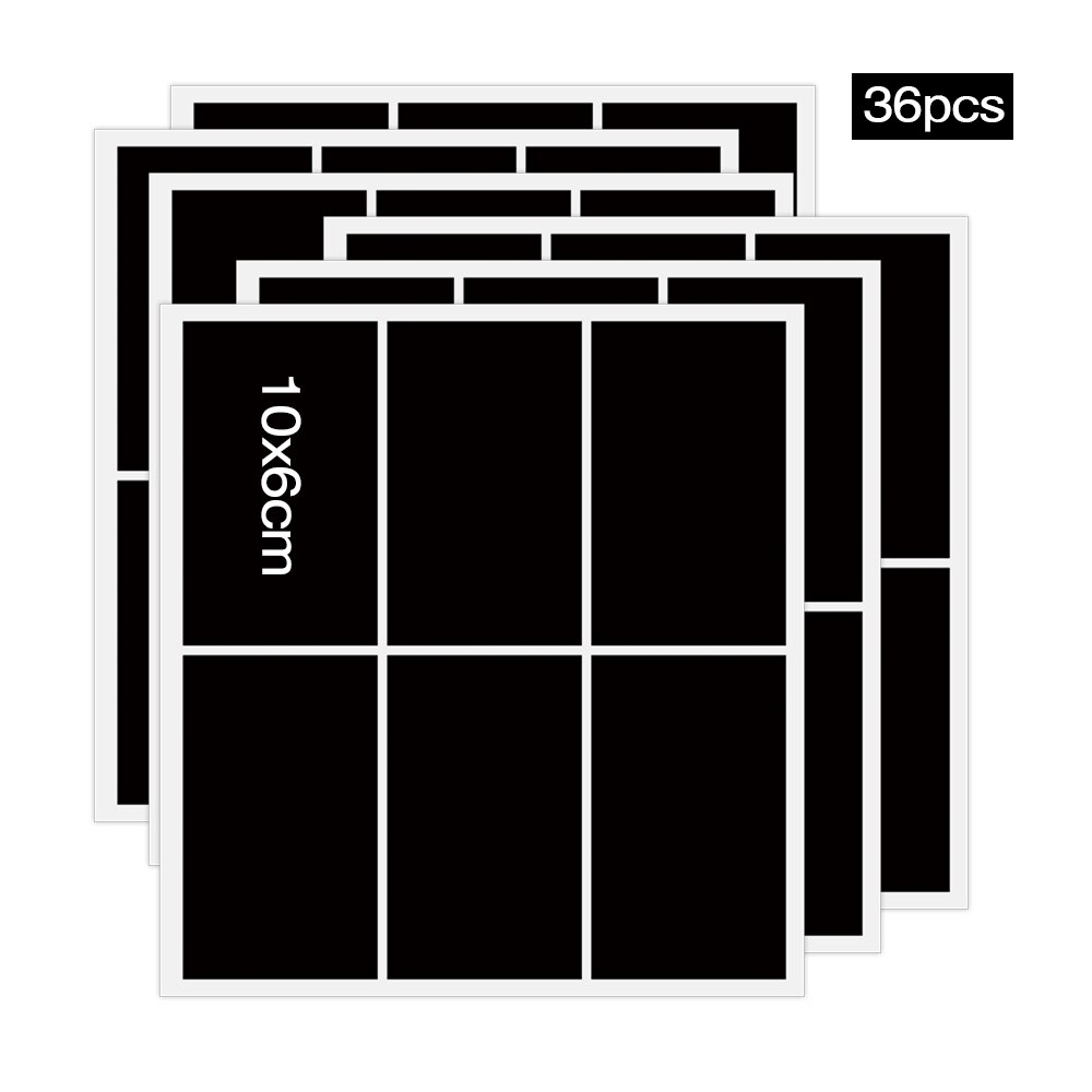 36 sztuk wodoodporne słoiki naklejki słoiki kuchenne na przyprawy etykiety naklejki butelki robić przechowywania naklejki organizator naklejki ścienne tablicowe: HFEP0567