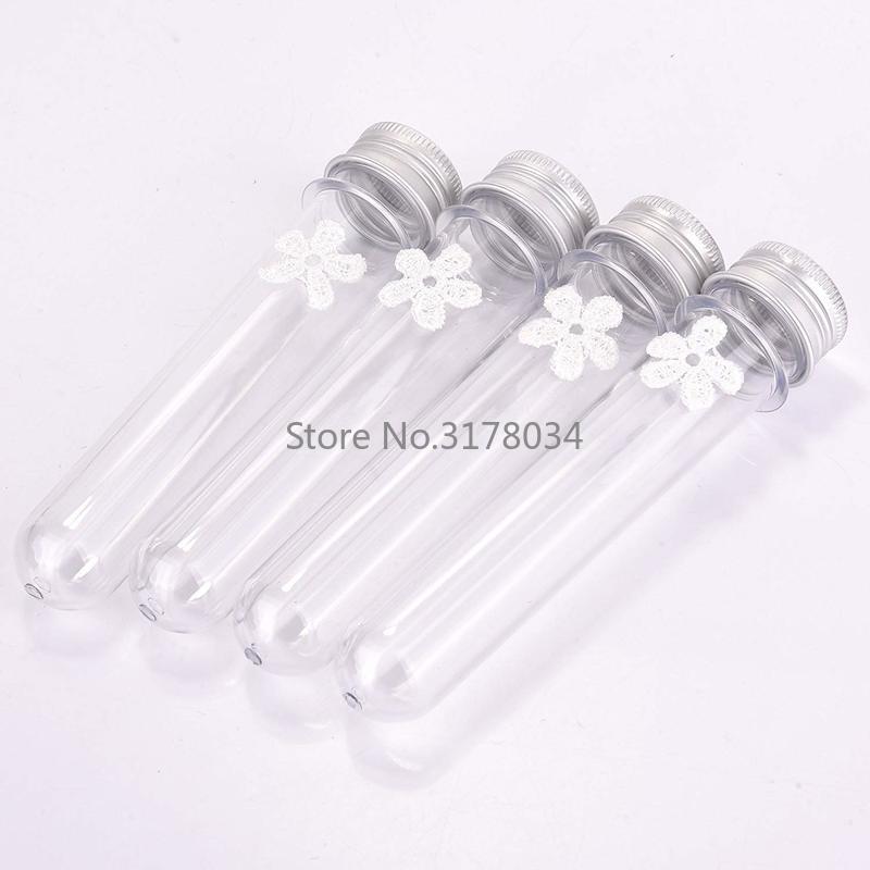 25 stk 40ml klart plastik reagensglas med låg multifunktions opbevaringsflaske til usb kabel fest favoriserer slik diverse arrangør