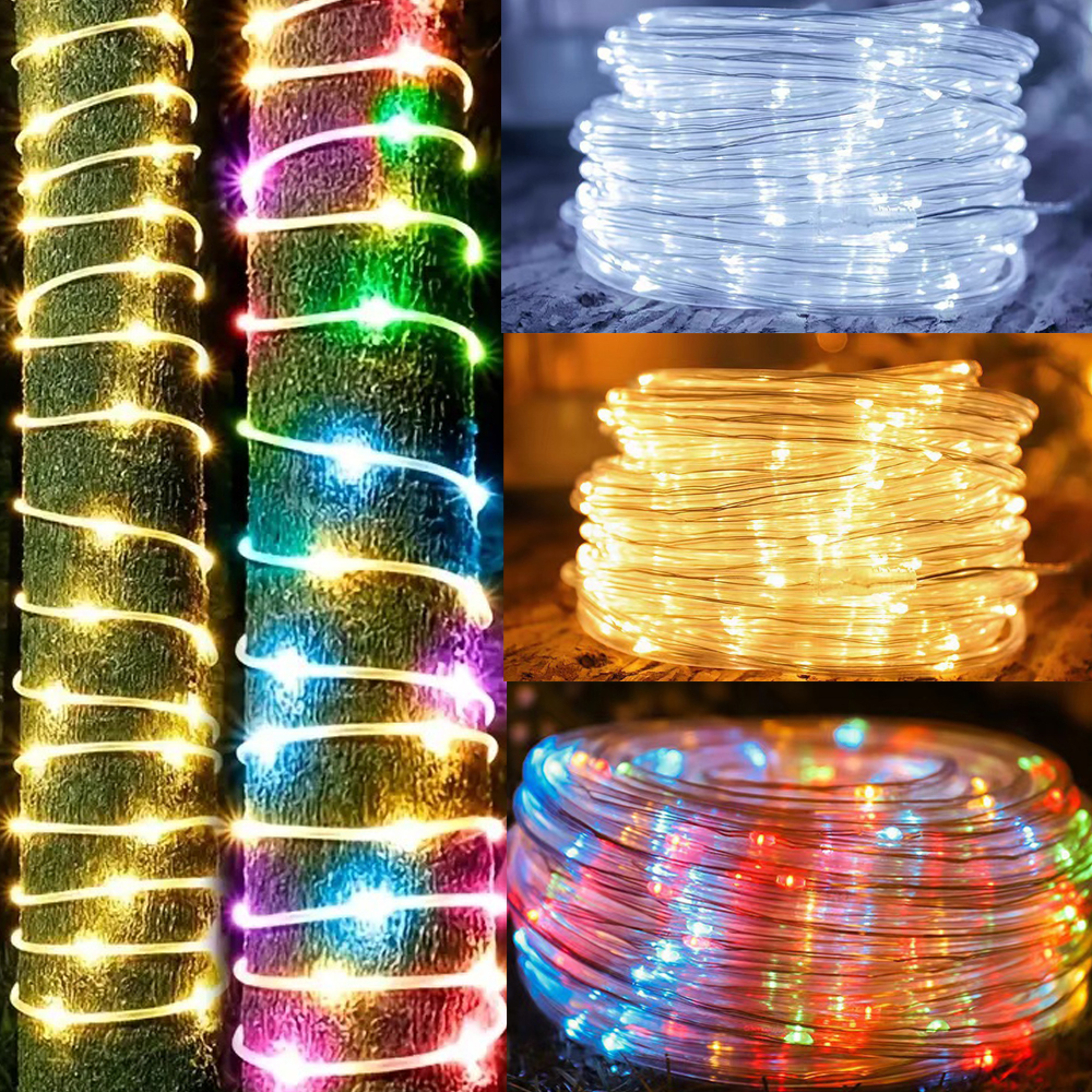 Solar Rope Lights Outdoor LED PVC Tube Fairy Strin... – Vicedeal