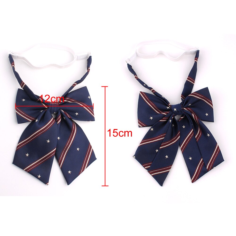 Pajarita grande de gran tamaño para mujer, cuello de uniforme, nudo de lazo de mariposa para mujer, corbatas de lazo a rayas para adultos, corbatas para niñas