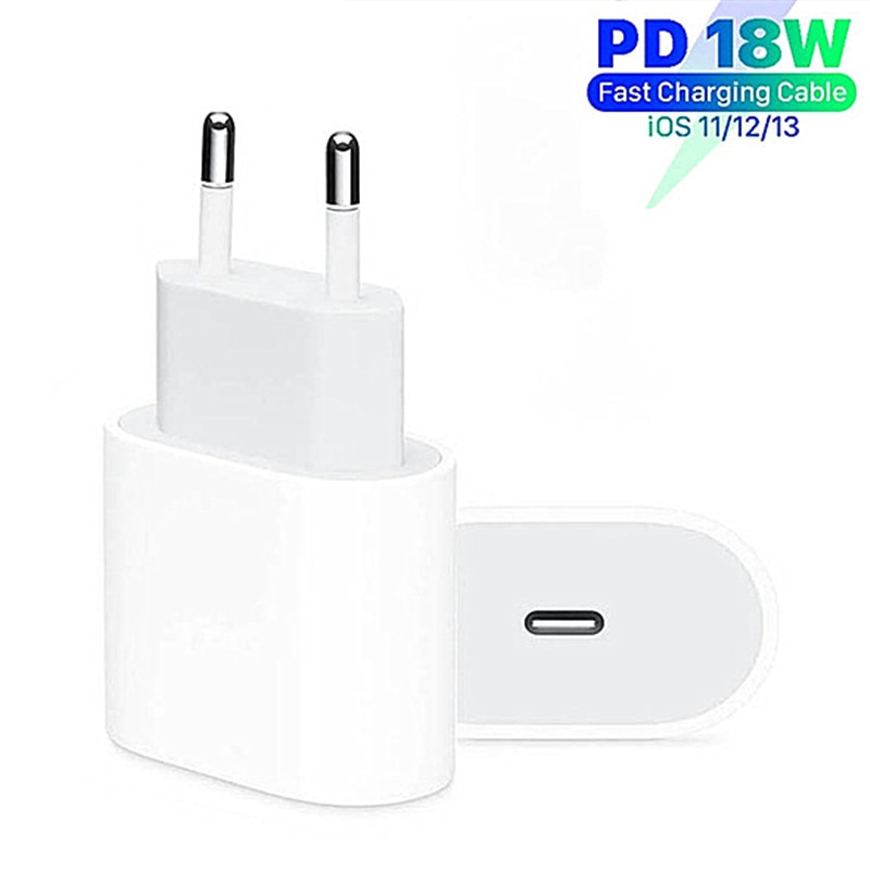 Oryginalny 18W PD USB typ C ładowarka adapter dla iPhone 12 mini 11 zawodowiec Xr X Xs Max 5G szybkie ładowanie ue usa wtyczka ładowarka dla jabłko