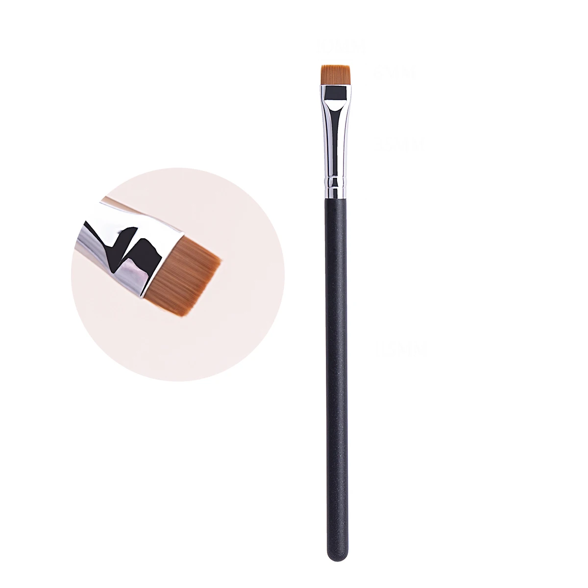 Oblate The Line Brush Ultra-thin Lip Line Eyebrow Concealer Brushes Detail Concealer Makeup Tool Lip Brow Contour The Line Brush: Brown