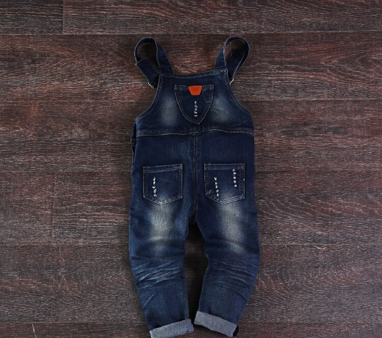 Lente Herfst Jongen Baby Algehele Bib Denim Rompertjes Baby Jumpsuit Kinderkleding Kind Broek Broek Katoen Losse Effen