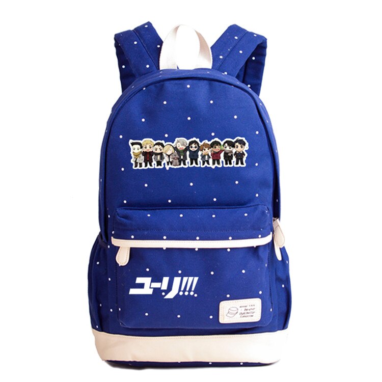 Mochila escolar de lona de verano YURI ON ICE para chicas adolescentes mochila con estampado de Anime Victor Nikiforov mochila Kawaii para mujer: 13