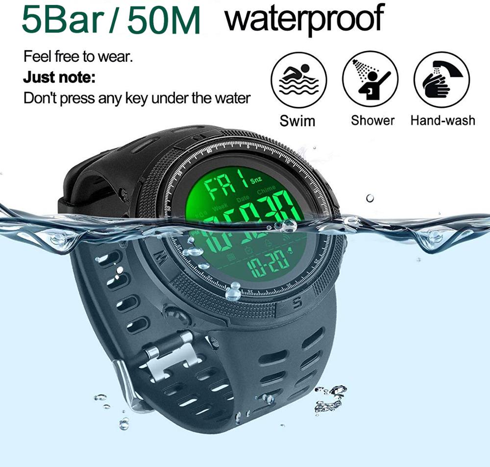Skmei Digitale Horloges Heren Sport Countdown Chrono Horloges Mannen Mode 2 Tijd Wekker Horloges Mannelijke Klok Hombre 1251