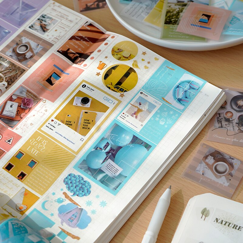 JIANWU 50mm*300cm Romantic Life Series Washi Tape Cute Collage Journal Decoration Material Stickers Masking Tape School Supplies