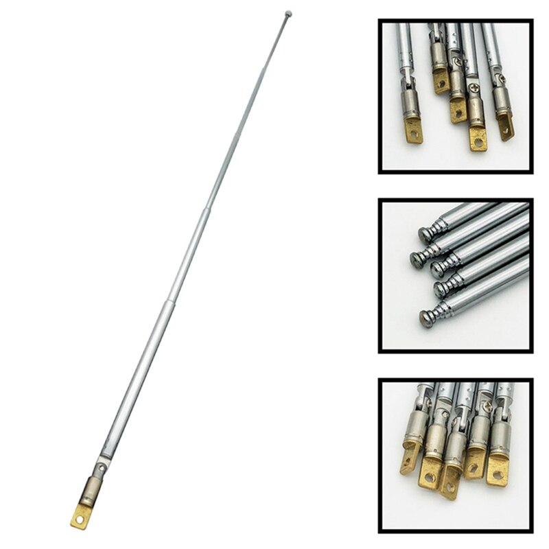 Replacement 32cm 5 Sections TV Antenna Telescopic Antenna Aerial For Radio TV