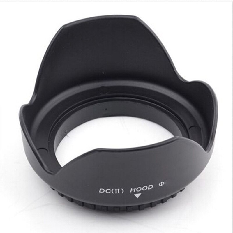 Fotover 43 mm holle lenskap, aluminium, zwart, geventileerd, gekanteld gebogen, universeel, compatibel met Leica Canon, Nikon, Sony, Pentax Olympus Fuji-camera, inclusief lensdop en