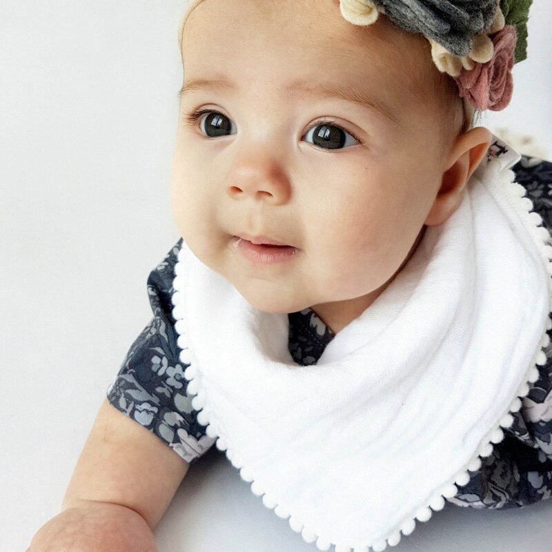 Bavoirs en coton pour -né, serviette d&#39;alimentation, Double couche, Triangle, écharpe, Bandana, garçons et filles