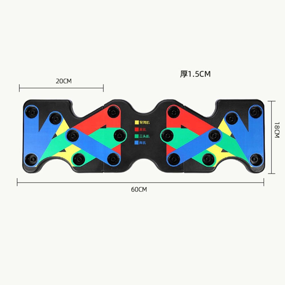 Multi-function Body Building Workout Exercise Push Up Stand Abdominal Chest Muscle Triceps Trainer Board Fitness Equipment: Black