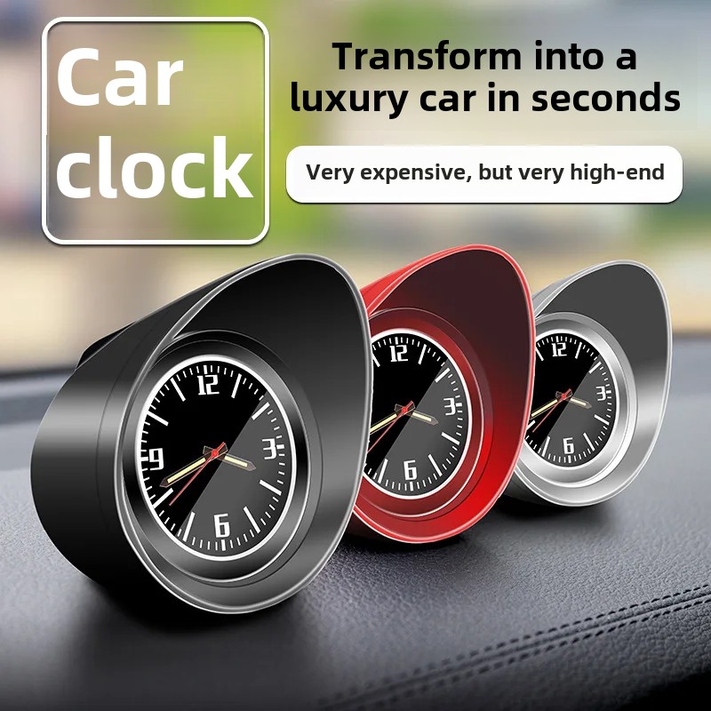 Auto Uhr Stück Elektronische Quarzuhr Beleuchtung Für Innen Zeit Tisch Uhr Fahrzeug Lagerung Organizer Zubehör